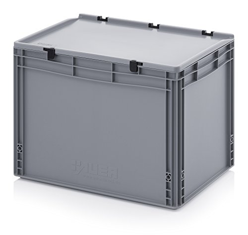 Auer Packaging Eurobehälter-Eurobox 60 x 40 x 43,5 cm mit Scharnierdeckel inkl. Zollstock von Auer Packaging