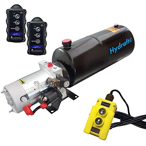 Hydraulikaggregat HYDRAFT, Hydraulikpumpe 12 V 180 bar 2000 Watt mit 10 Liter Stahtank und Kabelfernbedienung Funk (2 x Funkfernbedienung) von Auer Verlag i.d.AAP LW