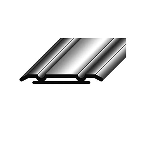 2 x 2,7 Meter Übergangsprofil/Übergangsschiene, 24,5 mm breit, Aluminium eloxiert, mittig gebohrt, Farbe: SILBER von Auer