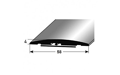 **TOPSELLER** Übergangsprofil / Übergangsschiene / 58 mm, Typ: 08 (Aluminium eloxiert, selbstklebend), Farbe: SILBER von AUER