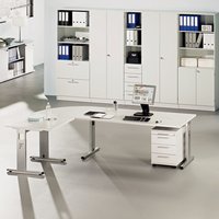 Standcontainer Solid mit Materialauszug und 4 Schubladen, Ahorn von Jungheinrich PROFISHOP