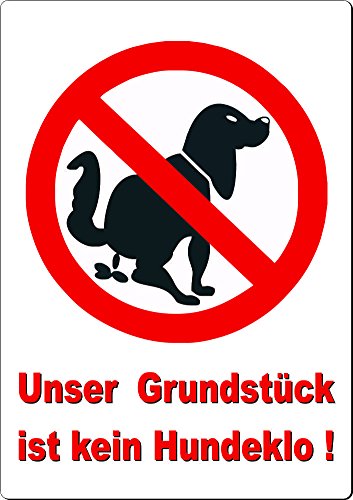 AufkleberDealer.de® Schild - Unser Grundstück ist kein Hundeklo! (DIN A4 21 x 29,7 cm) von AufkleberDealer.de