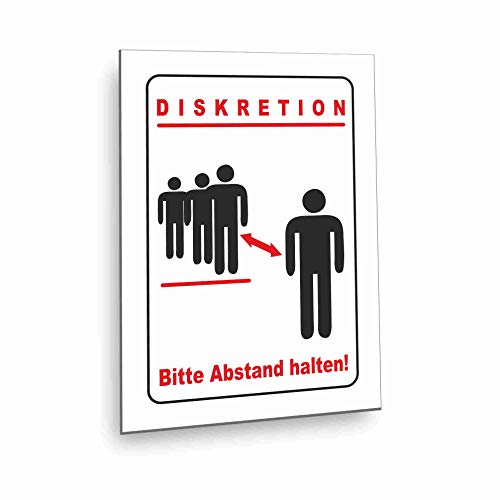 AufkleberDealer.de Bitte Abstand halten! Schild, incl. Schaumstoffklebepunkten zur Befestigung geliefert! (DIN A4 21 x 29,7 cm) von AufkleberDealer.de