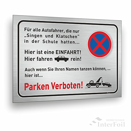 Einfahrt freihalten Schild Singen und Klatschen Schild 30 x 20 cm, stabiles 3 mm Hart PVC Schild für den langfristigen Außeneinsatz, UV beständig von AufkleberDealer.de