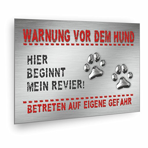 AufkleberDealer.de Achtung, das Hundeschild enthält Schaumstoff-Klebepunkte zum Anbringen. A4-Format: 21 x 29,7 cm von AufkleberDealer.de