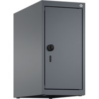 C+P Aufsatzschrank für Kleiderspind Serie Classic PLUS, 1 Abteil Breite 250 mm, anthrazitgrau, anthrazitgrau, für Vorhängeschloss von C+P