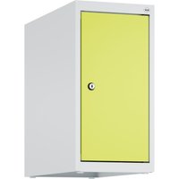 C+P Aufsatzschrank für Kleiderspind Serie Classic PLUS, 1 Abteil Breite 250 mm, lichtgrau, clowngrün, Zylinderschloss von C+P