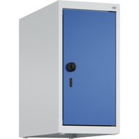 C+P Aufsatzschrank für Kleiderspind Serie Classic PLUS, 1 Abteil Breite 250 mm, lichtgrau, enzianblau, für Vorhängeschloss von C+P