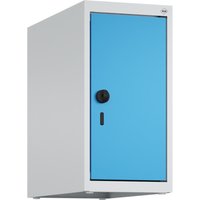 C+P Aufsatzschrank für Kleiderspind Serie Classic PLUS, 1 Abteil Breite 250 mm, lichtgrau, lichtblau, für Vorhängeschloss von C+P