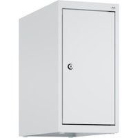 C+P Aufsatzschrank für Kleiderspind Serie Classic PLUS, 1 Abteil Breite 250 mm, lichtgrau, lichtgrau, Zylinderschloss von C+P