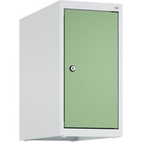 C+P Aufsatzschrank für Kleiderspind Serie Classic PLUS, 1 Abteil Breite 250 mm, lichtgrau, resedagrün, Zylinderschloss von C+P