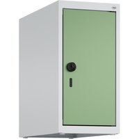 C+P Aufsatzschrank für Kleiderspind Serie Classic PLUS, 1 Abteil Breite 250 mm, lichtgrau, resedagrün, für Vorhängeschloss von C+P