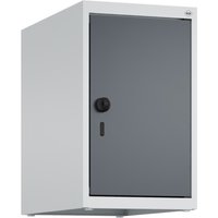 C+P Aufsatzschrank für Kleiderspind Serie Classic PLUS, 1 Abteil Breite 300 mm, lichtgrau, anthrazitgrau, für Vorhängeschloss von C+P