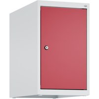 C+P Aufsatzschrank für Kleiderspind Serie Classic PLUS, 1 Abteil Breite 300 mm, lichtgrau, rubinrot, Zylinderschloss von C+P