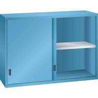 LISTA Aufsatzschrank mit Schiebetüren 78x27E, (BxTxH) 1431x572x1000mm, lichtblau von Lista