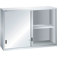 LISTA Aufsatzschrank mit Schiebetüren 78x27E, (BxTxH) 1431x572x1000mm, lichtgrau von Lista