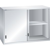 LISTA Aufsatzschrank mit Schiebetüren 78x36E, (BxTxH) 1431x725x1000mm, lichtgrau von Lista