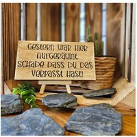 Holzschild, Deko, Aufräumen 10x20cm von Auftragsbastelei