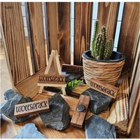 Wottsefack, Hessisch, Holzmagnet, Upcycling von Auftragsbastelei