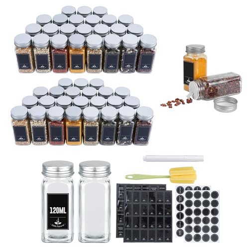 AufuN 24 Stück Gewürzgläser aus Glas luftdicht Kleine Gewürzdosen 120ml mit Streueinsatz Wasserfeste Labels, Gewürzbehälter Spice Jars, Gewürze Aufbewahrung, Gewürz Organizer für die Küche Schublade AufuN 24 Stück Gewürzgläser aus Glas luftdicht Kleine Gewürzdosen 120ml mit Streueinsatz Wasserfeste Labels, Gewürzbehälter Spice Jars, Gewürze Aufbewahrung, Gewürz Organizer für die Küche Schublade von AufuN