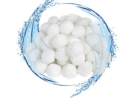 AufuN Filter Balls Filterbälle Filtermaterial mit 700g ersetzen 25kg Filtersand Zubehör für Pool Sandfilter Umweltfreundlicher Poolfilter Filteranlage - 700g Weiß von AufuN