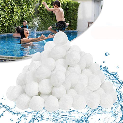 AufuN Filterbälle 1400g Pool Filter Balls Alternative für 50kg Filtersand Sandfilteranlagen Kartuschenfilter Ersatzprodukte Filterballs für Schwimmbad, Filterpumpe von AufuN