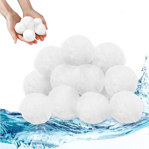 AufuN Filterbälle Pool Filter Balls Sandfilteranlagen,Für Filterpumpe Schwimmbad Sandfilter(1400g, Weiß) von AufuN