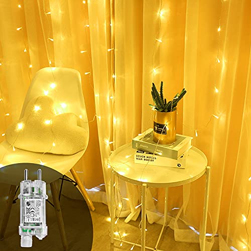 AufuN LED Vorhang Lichterkette Lichtervorhang Lichterketten 3x3m, IP44 Wasserdicht, LED Lichter für außen innen Garten, Hochzeit, Weihnachten, Party, 8 Modi, mit Stecker, Warmweiß AufuN LED Vorhang Lichterkette Lichtervorhang Lichterketten 3x3m, IP44 Wasserdicht, LED Lichter für außen innen Garten, Hochzeit, Weihnachten, Party, 8 Modi, mit Stecker, Warmweiß von AufuN
