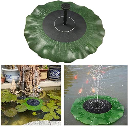 Aufun 1.4W Solar Springbrunnen,Solarpumpe Fontäne Lotusblatt Teichpumpe Brunnen für Garten, Vogel-Bad, Fisch-Behälter, Garten Springbrunnen Wasserspiel Dekoration von AufuN