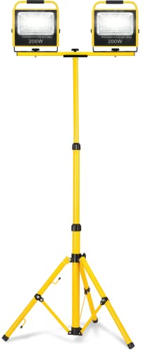 Aufun 2x200W Led Baustrahler Akku Kaltweiß mit Stativ Doppel Strahler roter und blau Blitz Arbeitsscheinwerfer Für den Innen und Außenbereich, 3 Modi Dimmbar Fluter-Wasserdicht IP65 Aufun 2x200W Led Baustrahler Akku Kaltweiß mit Stativ Doppel Strahler roter und blau Blitz Arbeitsscheinwerfer Für den Innen und Außenbereich, 3 Modi Dimmbar Fluter-Wasserdicht IP65 von AufuN