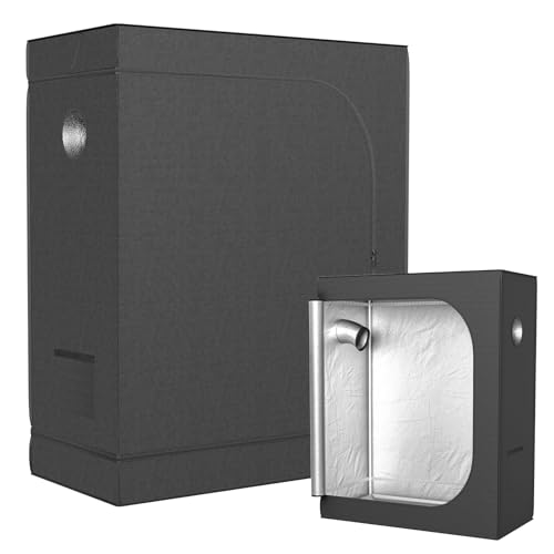 Aufun Grow Zelt, Grow Tent 120x60x150cm Growschrank für Pflanzen Zuchtzelt Gewächshaus Box Garten Anzucht Gemüse Kräuter Grow Schrank, Indoor Anbauzelt, Growroom für Blumen klein Tomaten Hydro Green von AufuN