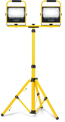Aufun Led Baustrahler Akku 2x100W Kaltweiß mit Stativ Doppel Strahler roter und blau Blitz Arbeitsscheinwerfer - Für den Innen und Außenbereich, 3 Modi Dimmbar Fluter-Wasserdicht IP65 Aufun Led Baustrahler Akku 2x100W Kaltweiß mit Stativ Doppel Strahler roter und blau Blitz Arbeitsscheinwerfer - Für den Innen und Außenbereich, 3 Modi Dimmbar Fluter-Wasserdicht IP65 von AufuN