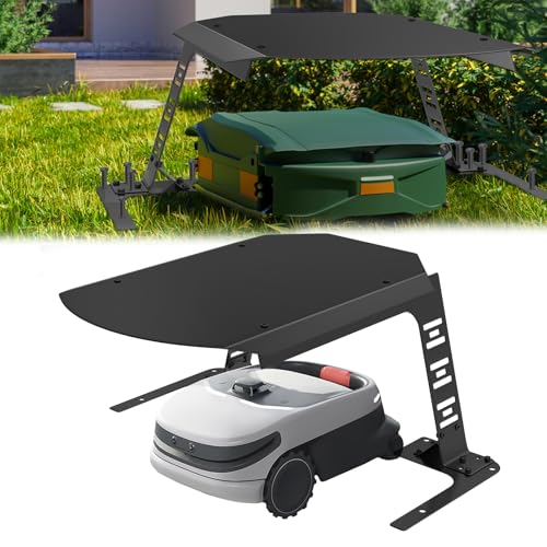 Aufun Mährobotergarage Schutzüberdachung für Rasenroboter, Mähroboter Garage Dach Carport für Rasenmäher, Überdachung| Rasenroboter Garage für Garten Witterungsbeständig+UV-Schutz - Schwarz von AufuN