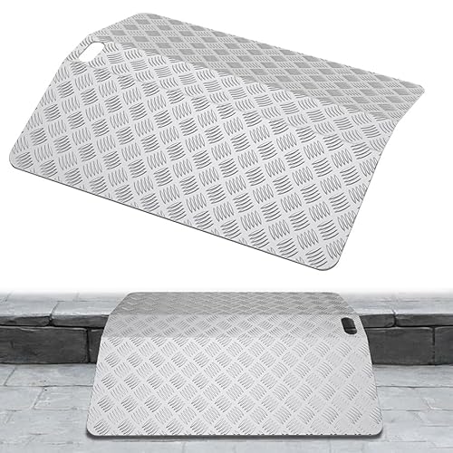 Aufun Rollstuhlrampe Türschwellenrampe 70x60x10cm, rutschfeste Oberfläche Stufenrampe aus Aluminium, mit 270kg Tragfähigkeit, Schwellenbrücke Schwellenrampe Brückenrampe für Rollstuhl und Handwagen Aufun Rollstuhlrampe Türschwellenrampe 70x60x10cm, rutschfeste Oberfläche Stufenrampe aus Aluminium, mit 270kg Tragfähigkeit, Schwellenbrücke Schwellenrampe Brückenrampe für Rollstuhl und Handwagen von AufuN