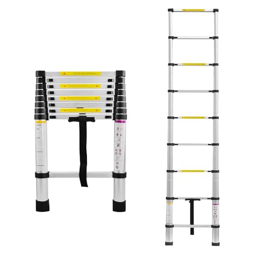 Aufun Teleskopleiter Alu 2,6m Ausziehbare Leiter Rutschfester Aluleiter Schiebeleiter Sprossenleiter Ausziehleiter Aluminiumleiter Teleskop-Design Mehrzweckleiter max 150 kg Belastbarkeit Aufun Teleskopleiter Alu 2,6m Ausziehbare Leiter Rutschfester Aluleiter Schiebeleiter Sprossenleiter Ausziehleiter Aluminiumleiter Teleskop-Design Mehrzweckleiter max 150 kg Belastbarkeit von AufuN