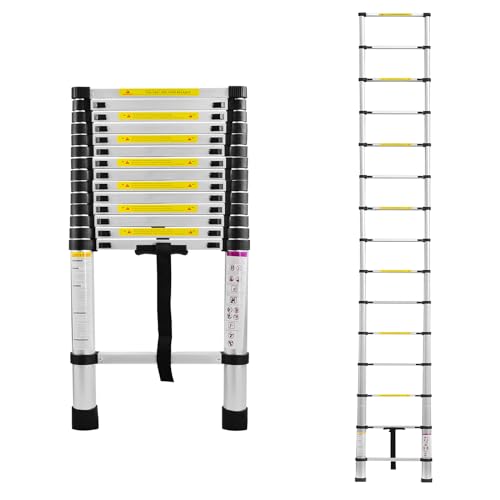 Aufun Teleskopleiter Alu 4,4m Ausziehbare Leiter Rutschfester Aluleiter Schiebeleiter Sprossenleiter Ausziehleiter Aluminiumleiter Teleskop-Design Mehrzweckleiter max 150 kg Belastbarkeit Aufun Teleskopleiter Alu 4,4m Ausziehbare Leiter Rutschfester Aluleiter Schiebeleiter Sprossenleiter Ausziehleiter Aluminiumleiter Teleskop-Design Mehrzweckleiter max 150 kg Belastbarkeit von AufuN