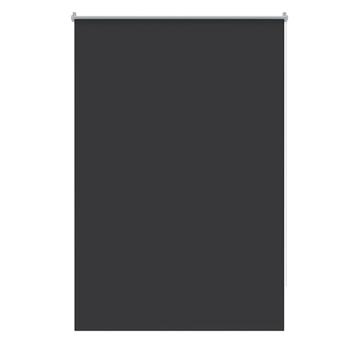 Aufun Verdunkelungsrollo Thermorollo Seitenzugrollo Seitenzug Klemmrollo ohne Bohren Klemmfix (100 x 160 cm, Anthrazit) von AufuN
