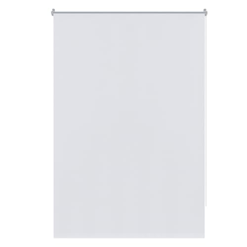 Aufun Verdunkelungsrollo Thermorollo Seitenzugrollo Seitenzug Klemmrollo ohne Bohren Klemmfix (110 x 160 cm, Weiß) von AufuN