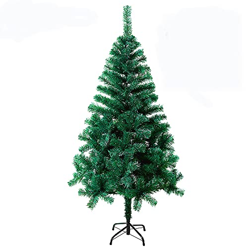 Weihnachtsbaum künstlich, 1,5m Künstlicher Christbaum Grün PVC, Edeltanne Schnellaufbau chwer entflammbar, inkl. Christbaum Ständer (150cm, Grün) von AufuN