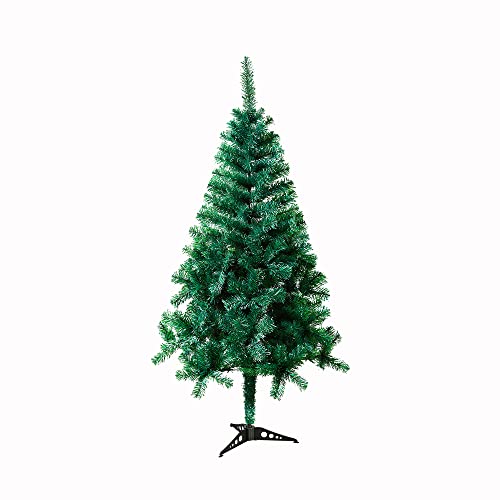 Weihnachtsbaum kunstbaum 120cm Künstlicher Weinachts Baum Deko, PVC Christbaum Weihnachtsdeko, Tannenbaum inkl. Metallständer (Grün, 1.2 m) von AufuN