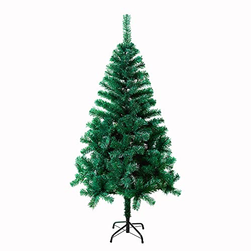 Weihnachtsbaum kunstbaum 180cm Künstlicher Weinachts Baum Deko, PVC Christbaum Weihnachtsdeko, Tannenbaum inkl. Metallständer (Grün, 1.8 m) von AufuN
