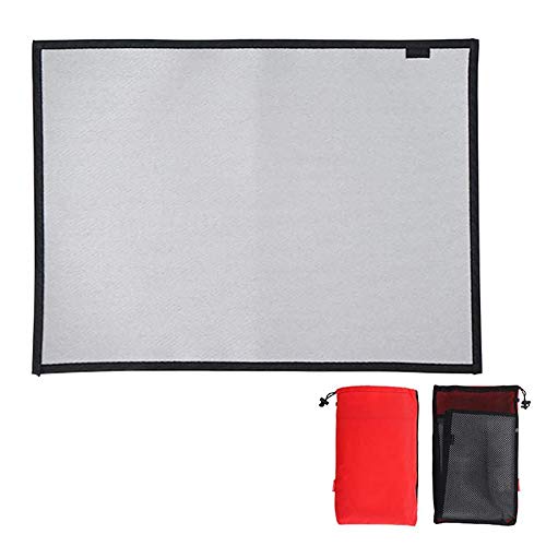 Fire Pit Mat 100.5x60cm Square Fire Pit High Temp Resistant Silicone Coated Fiberglass Mat Under Grill Mat Fireproof Pad Deck Protector with Fire Retardant Material for BBQ Solo Bonfire Stove von NIANWUDU