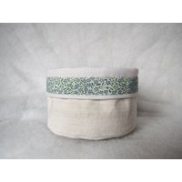 Stoffkorb, Utensilo, Stoffkörbchen, Leinen, Handgewebt, Band, Natur, Vintage, Brötchenkorb, Antik Stoffkorb, Utensilo, Stoffkörbchen, Leinen, Handgewebt, Band, Natur, Vintage, Brötchenkorb, Antik von Augenblickchen