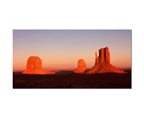 120x60cm - Fotodruck auf Leinwand und Rahmen USA Monument Valley Felsen Abendrot - Leinwandbild auf Keilrahmen modern stilvoll - Bilder und Dekoration 120x60cm - Fotodruck auf Leinwand und Rahmen USA Monument Valley Felsen Abendrot - Leinwandbild auf Keilrahmen modern stilvoll - Bilder und Dekoration von Augenblicke Wandbilder