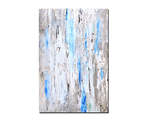 120x80cm - Fotodruck auf Leinwand und Rahmen Kunst Malerei abstrakt braun/blau - Leinwandbild auf Keilrahmen modern stilvoll - Bilder und Dekoration von Augenblicke Wandbilder
