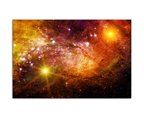 120x80cm - Fotodruck auf Leinwand und Rahmen Sterne Galaxie Weltall - Leinwandbild auf Keilrahmen modern stilvoll - Bilder und Dekoration von Augenblicke Wandbilder