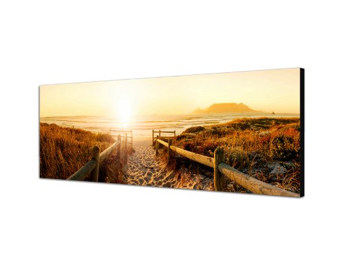 Augenblicke Wandbilder Keilrahmenbild Wandbild 150x50cm Dünen Strand Sonnenuntergang Meerblick von Augenblicke Wandbilder