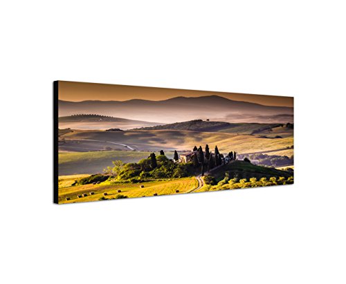 Augenblicke Wandbilder Keilrahmenbild Wandbild 150x50cm Italien Toskana Landschaft Weinberge von Augenblicke Wandbilder