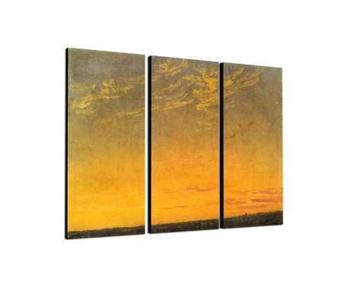 Caspar_David_Friedrich_-_Abend_(1824)_3x40x90cm_Wandbild Kunstdruck auf Leinwand vom Originalgemälde Alte Meister - 14. bis 18. Jahrhundert Meisterwerke der Zeitgeschichte von Augenblicke Wandbilder