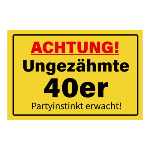 40 Geburtstag Deko,Ungezähmte 40er - 30 x 20 cm Schild Geburtstagsdeko,Scherzartikel für Geburtstagsgeschenk,Geschenke zum 40 Geburtstag Mann,Frau 40 Geburtstag Deko,Ungezähmte 40er - 30 x 20 cm Schild Geburtstagsdeko,Scherzartikel für Geburtstagsgeschenk,Geschenke zum 40 Geburtstag Mann,Frau von Augesak